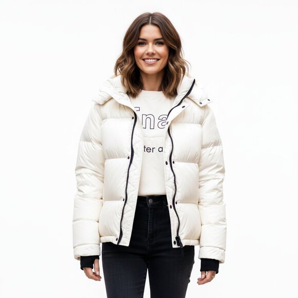 Aritzia Jackets & Blazers - ARITZIA TNA The Super Puff Jacket Women's Sz (M) Cream-White Goose Down LIKE NEW